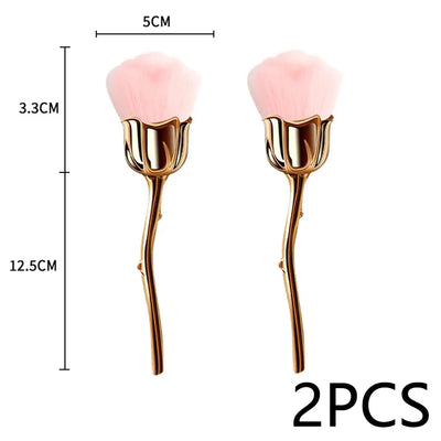Rose-Shaped Soft Nail Dust Brush for Manicure - Smarsty
