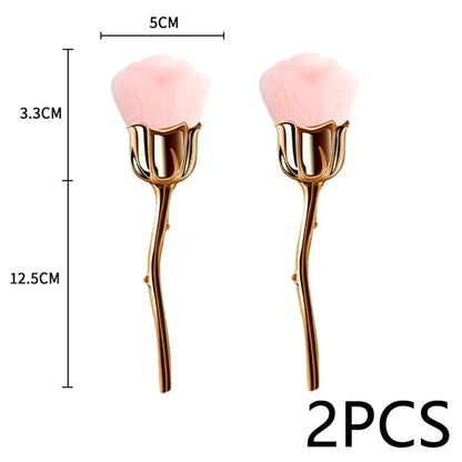 Rose-Shaped Soft Nail Dust Brush for Manicure - Smarsty