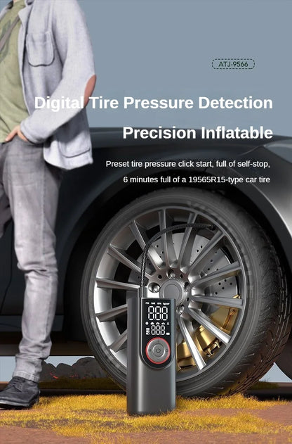 Portable Cordless Tire Inflator Pump Fast Inflate Car Bike - Smarsty