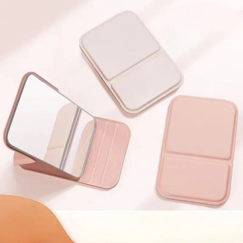 Cute Portable Makeup Mirror With Slim Foldable Design - Smarsty
