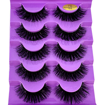 3D Natural Cat Eye False Eyelashes Fluffy Soft 5 Pairs - Smarsty