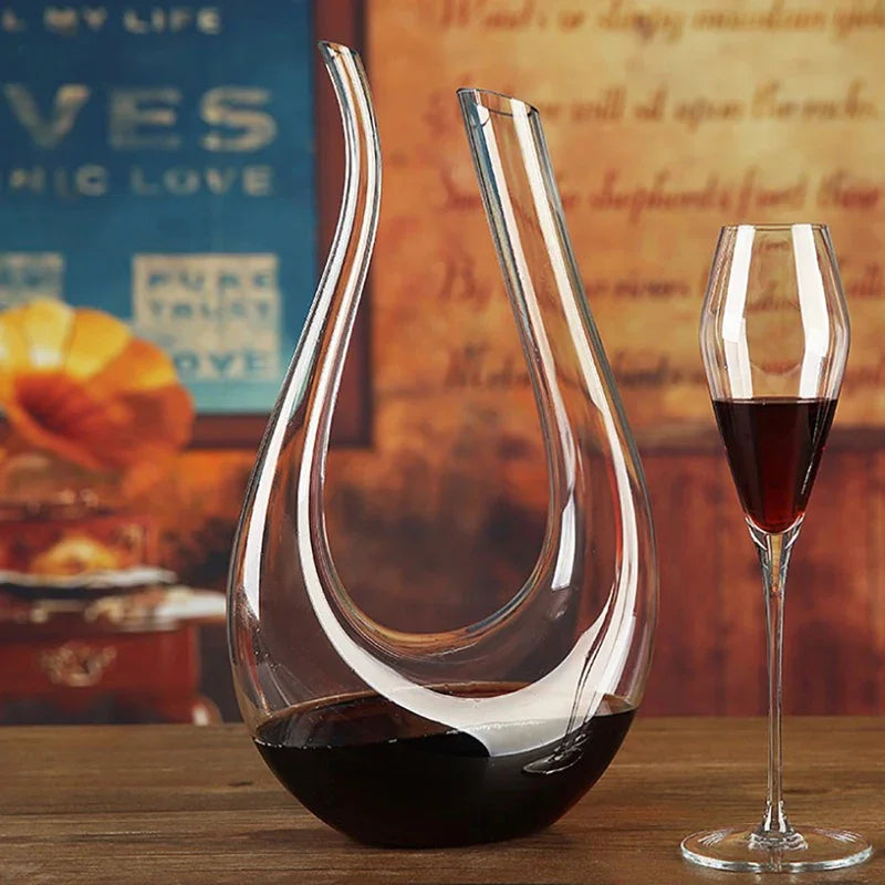 Handmade 1500ML Crystal Wine Decanter for Elegant Serving - Smarsty