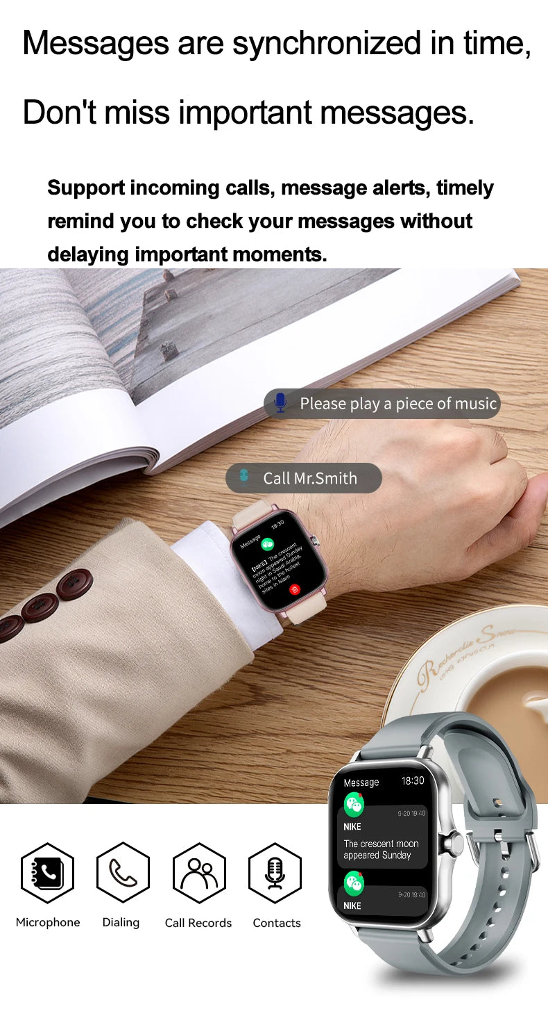 LAXASFIT Smart Watch with Heart Rate Monitor and Bluetooth - Smarsty