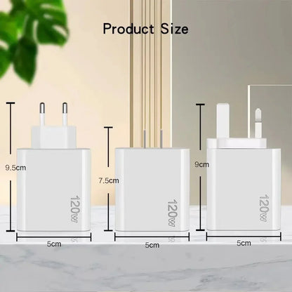 120W 5 Port USB PD Charger Fast Charging Wall Adapter - Smarsty