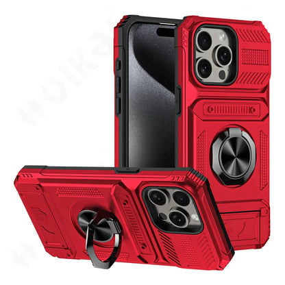 Galaxy S23 S24 Case With Magnetic Ring Kickstand Heavy Duty - Smarsty
