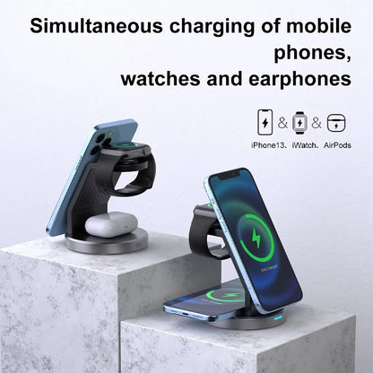 Three In One Magnetic Wireless Charger Stand For iPhone - Smarsty
