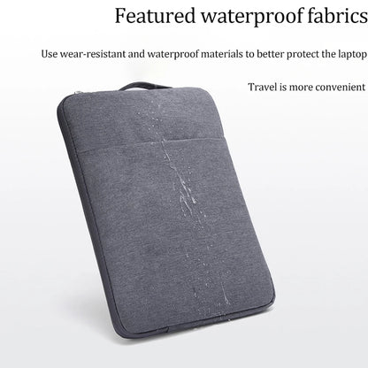 Denim Laptop Sleeve With Padded Inner Compartment Zipper