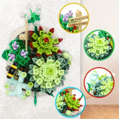 Mini Plant Bonsai Building Block Flower Plant Cherry Blossom Tree Potted Bouquet Model Bricks Home Decoration Toy For Kids Gifts - Smarsty