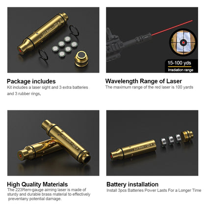 223 laser training cartridge Red Dot Laser Training Bullet Dry Fire Laser Trainer Cartridge Tactical Laser Bullet