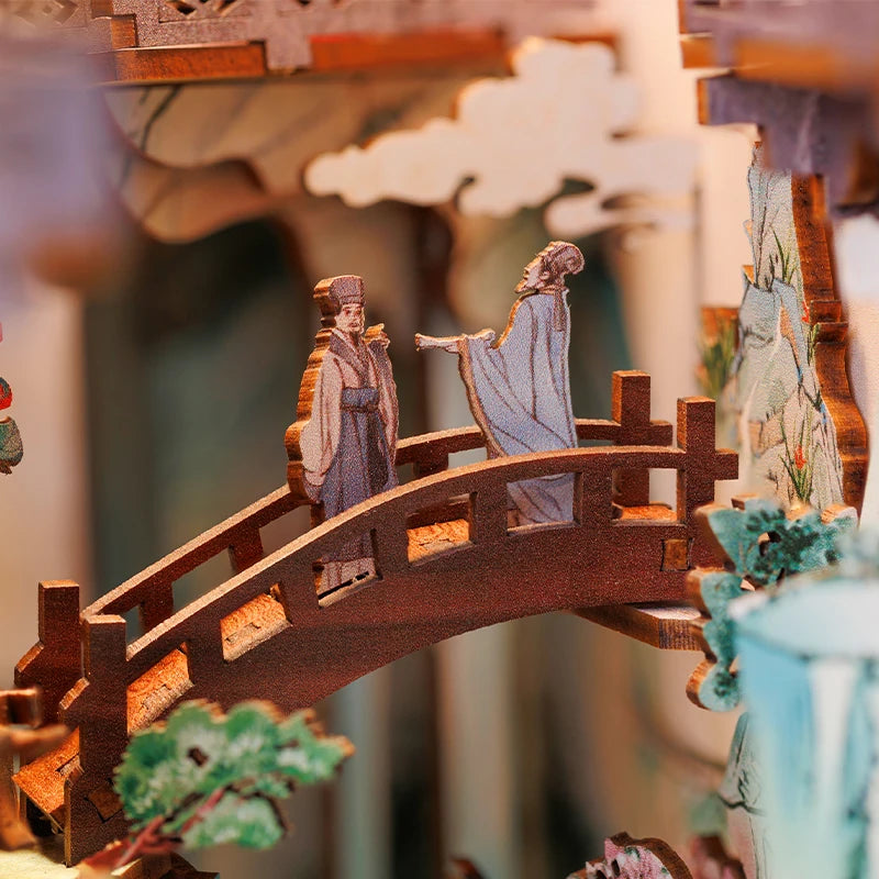 CUTEBEE Antiquity Book Nook Chinese Style Doll House Kit with Touch Light Dust Cover 3D Puzzle Toy Gift Ideas Su Dongpo's Life by Smarsty