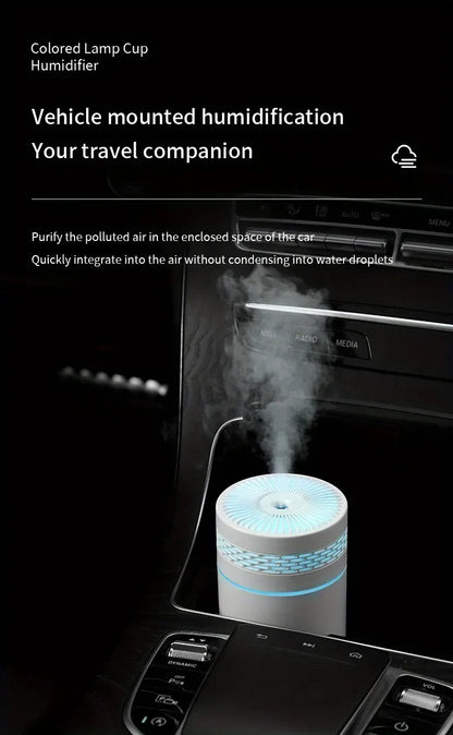 Portable USB Car Air Humidifier with LED Light - Smarsty