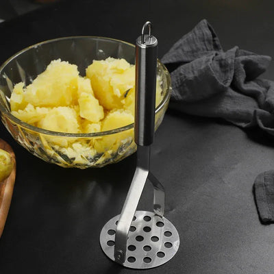 Stainless Steel Potato Masher Manual Fruit Vegetable Pressure Mud Machine Kitchen Children Food Crusher Complementary Gadget by Smarsty