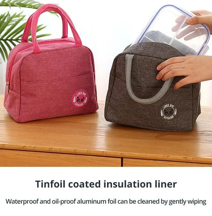 Insulated Bento Lunch Bag With Aluminum Foil Ice Pack - Smarsty