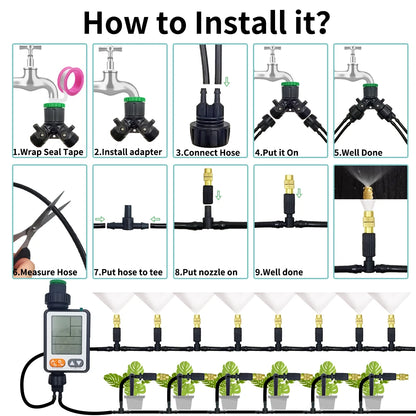 Outdoor Misting Cooling System for Garden Irrigation - Smarsty