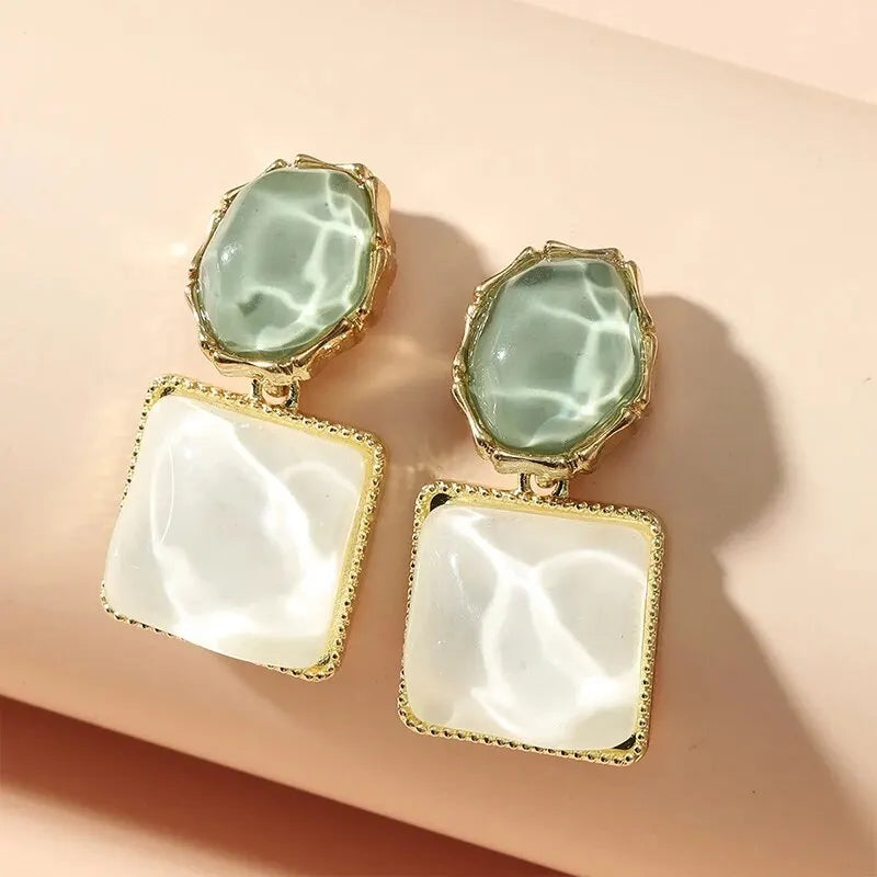 Colorful Crystal Drop Earrings for Women Trendy Fashion Jewelry - Smarsty