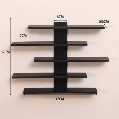5-Tier Adjustable Wall-Mounted Display Shelf for Action Figures, Small Building Blocks & Collectibles - Modern Home Decor Storag by Smarsty