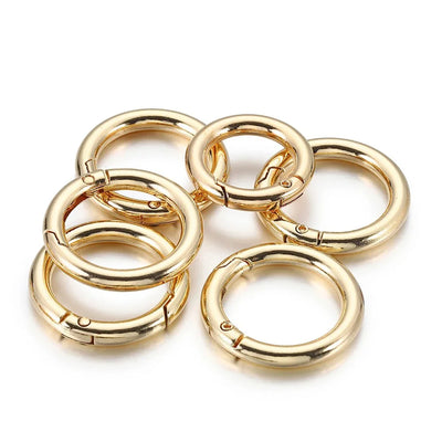 6Pcs/lot Metal Spring Gate O Ring Bag Buckle Metal Clasps Carabiner Snap Hook Spring Keyring DIY Bag Luggage Jewelry Accessories - Smarsty