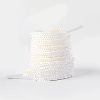 1 Pair Shoelaces Flat Thicken Weave Craft Off 2cm Wide Black White Shoe Laces High-top Sneaker Canvas Shoelace Accessories - Smarsty