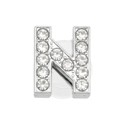 1PC Shoe Charms Glitter Rhinestone Letter Crystal Alphabet Shoes Charm Decorations Jewelry Slider Bracelet Wristbands Accessorie - Smarsty