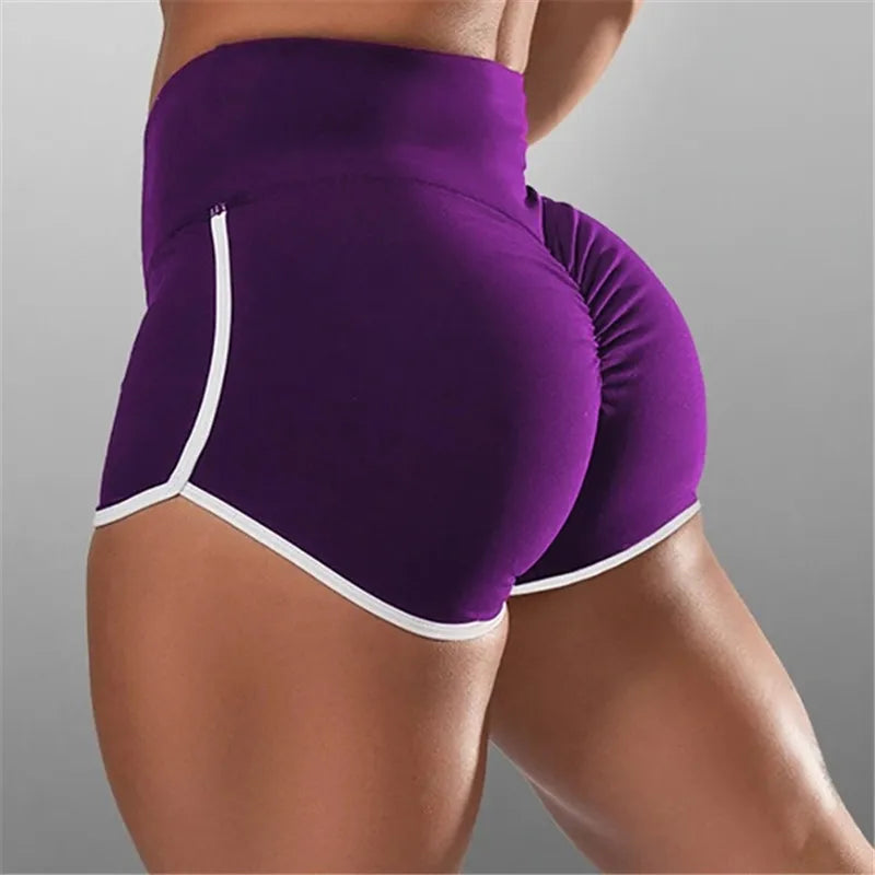 S-3XL Summer Quick-drying Running Shorts For Women  High Waist Women Exercise Sexy Hips Push Up Sportswear Casual Yoga Pants - Smarsty