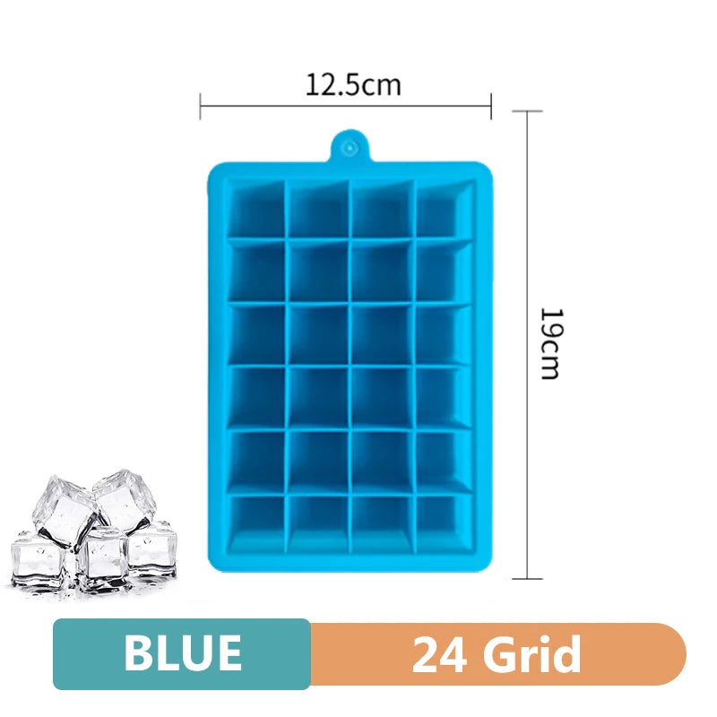 4/6/8/15 Grid Big Ice Tray Mold Giant Jumbo Large Food Grade Silicone Ice Cube Square Tray Mold DIY Ice Maker Ice Cube Tray - Smarsty