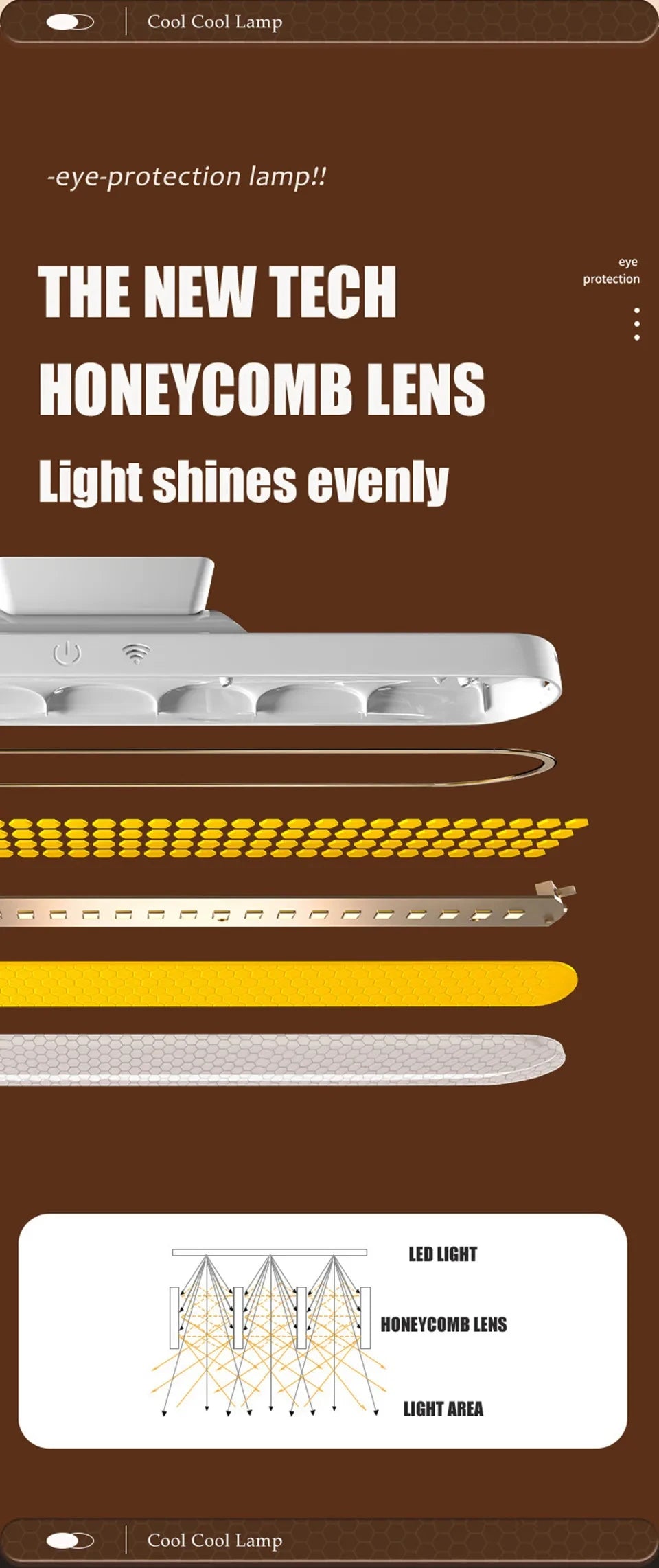 LED Desk Lamp with Three-Speed Dimming for Students - Smarsty