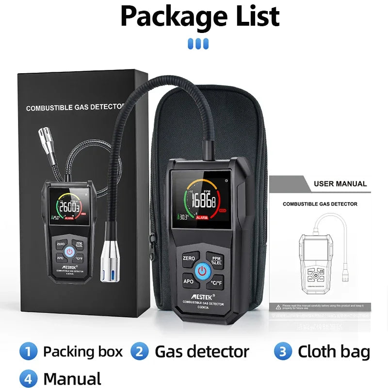 Gas Leak Detector with Sound and Light Alarm - Smarsty