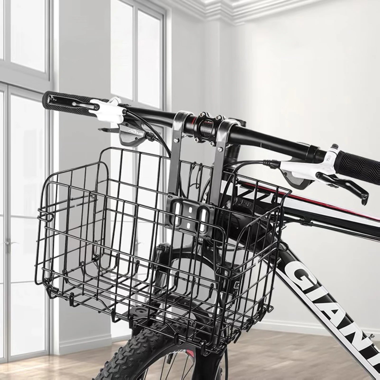 Mountain Bike Front Rear Foldable Side Hanging Basket Pannier Carrier for Cycling Storage Bicycle Baskets