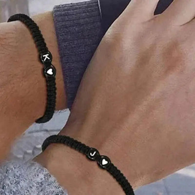 Handmade Adjustable Heart Initial Bracelets for Friendship - Smarsty