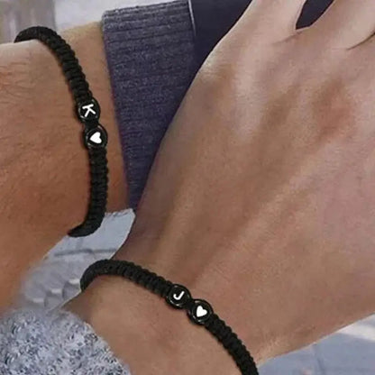 Handmade Adjustable Heart Initial Bracelets for Friendship - Smarsty
