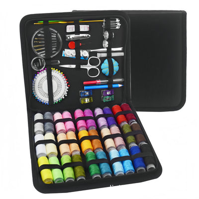 Sewing Kit Complete Set with Threads Needles Scissors Tape Measure Buttons and More for DIY Handcraft Projects Home and Travel - Smarsty