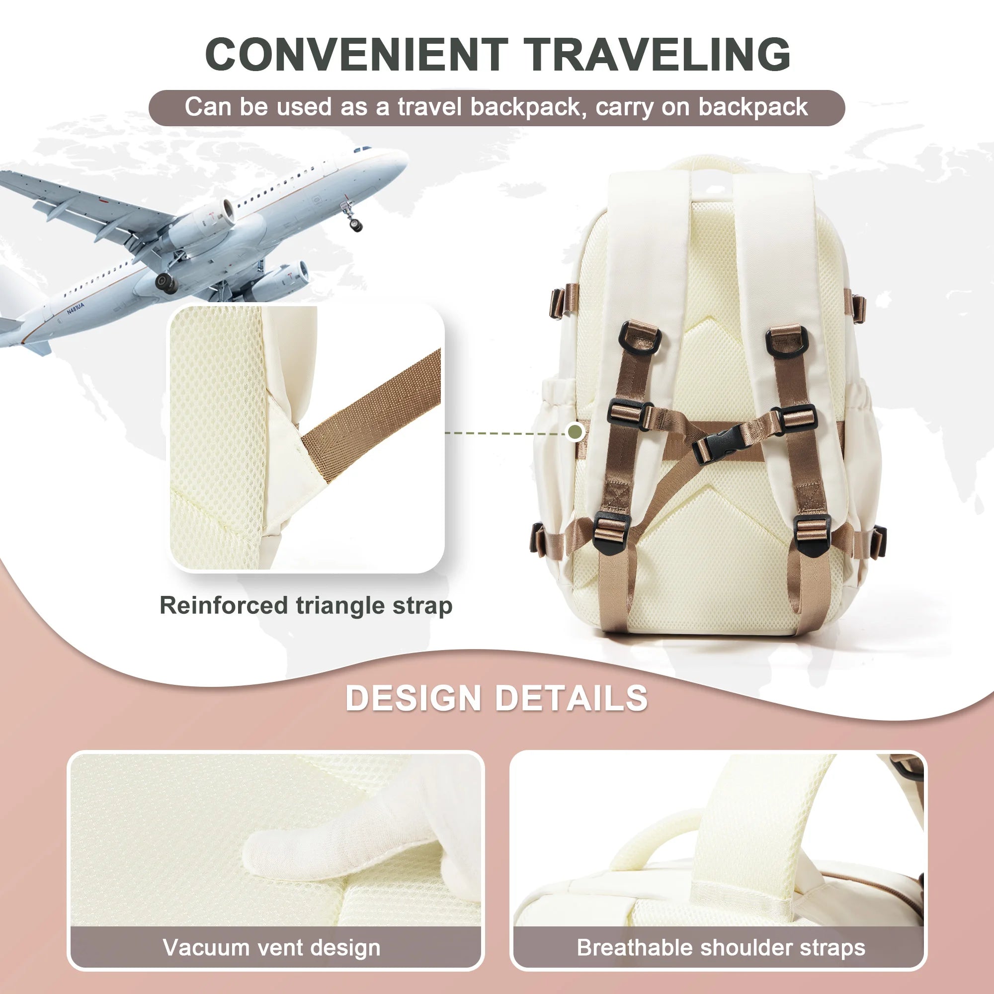 Cabin Airplane Travel Backpack 40x30x20, Hand Luggage Cabin Backpack Wizzair 40x30x20 Carry-Ons Men Women 15.6 inch Laptop Bags - Smarsty
