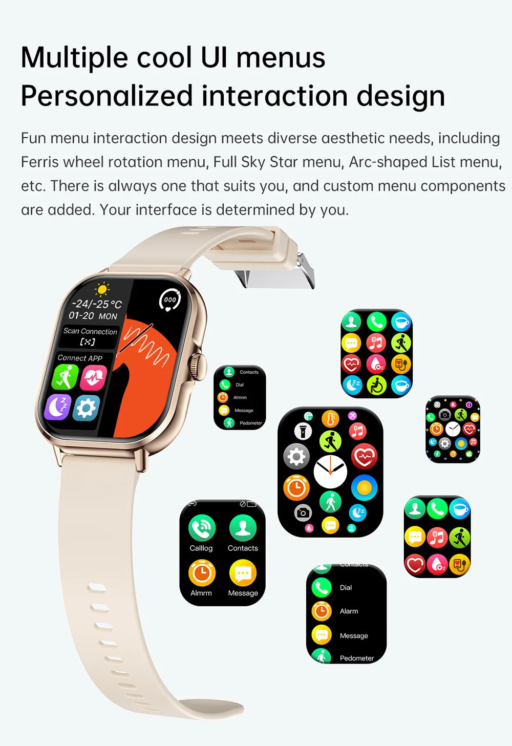 Smartwatch with Bluetooth Call and Music Playback - Smarsty