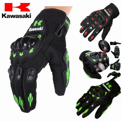 Kawasaki Breathable Off Road Motorcycle Gloves - Smarsty