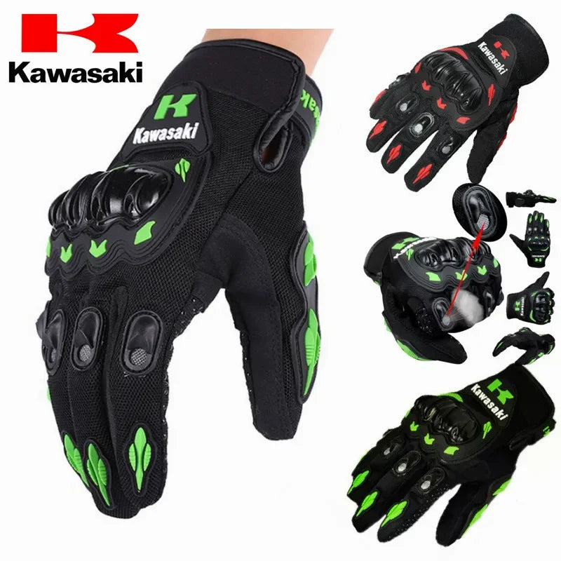 Kawasaki Breathable Off Road Motorcycle Gloves - Smarsty