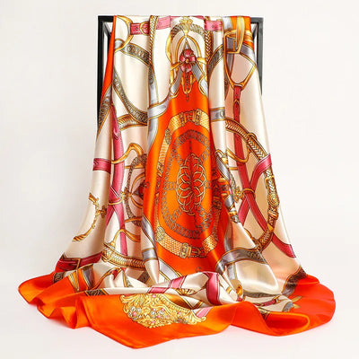 Luxury Silk Satin Hijab Scarf For Women Square Shawl - Smarsty