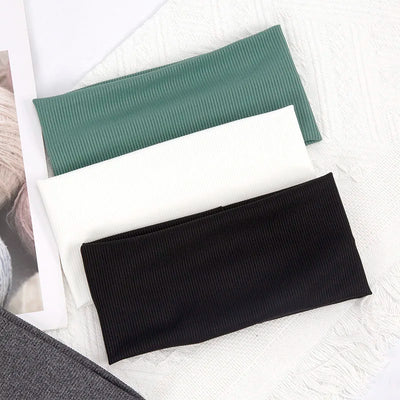 Elastic Solid Color Headbands For Running Non Slip Comfort - Smarsty