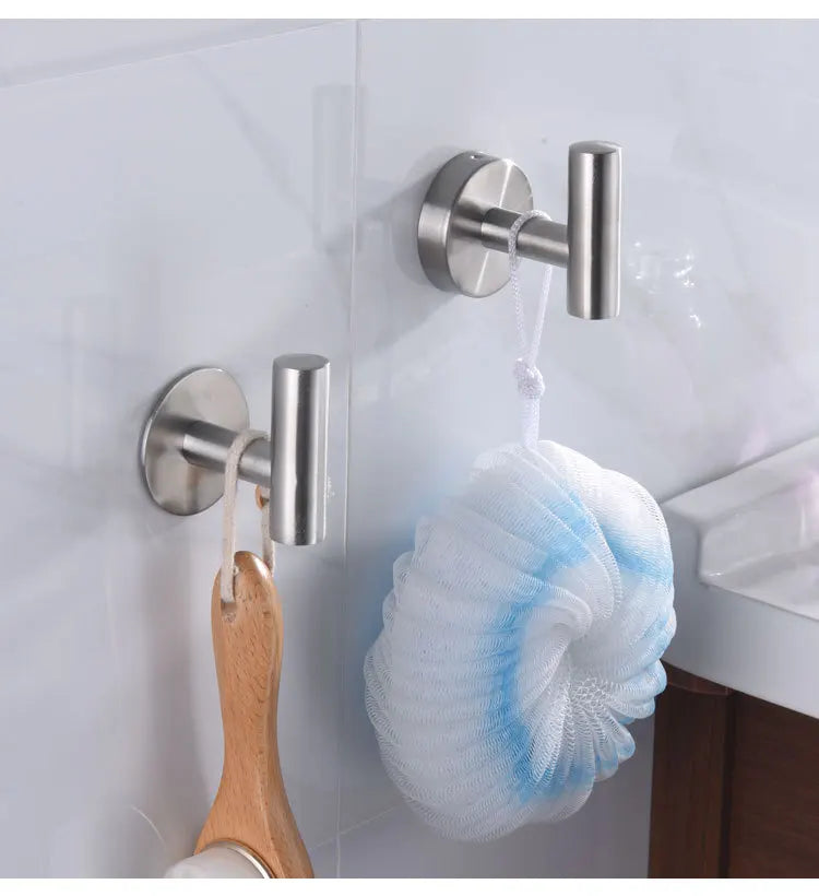 Stainless Steel Bathroom Hardware Set with Towel Rack - Smarsty