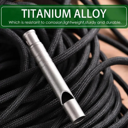 Titanium Whistle Emergency Whistle With Lanyard Safety Survival Whistle Ultralight Camping Whistle Hiking Outdoors Emergency