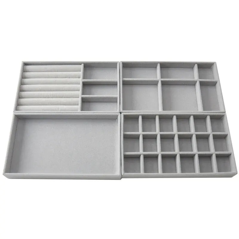 Velvet Jewelry Organizer Tray for Rings and Necklaces - Smarsty