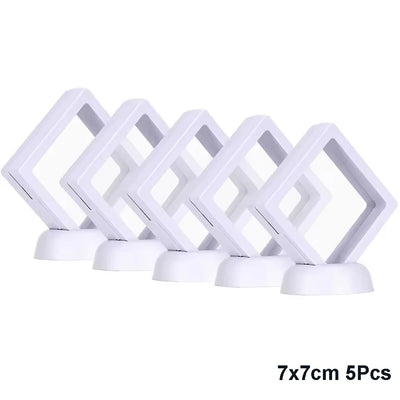 5Pcs Floating Jewelry Display Cases for Rings and Necklaces - Smarsty