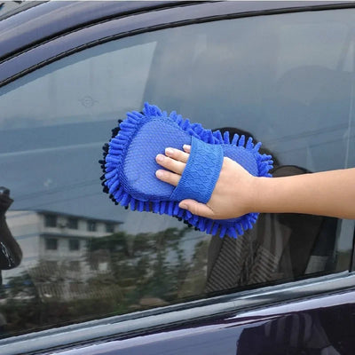 Absorbent Microfiber Chenille Car Wash Sponge Brush Kit - Smarsty