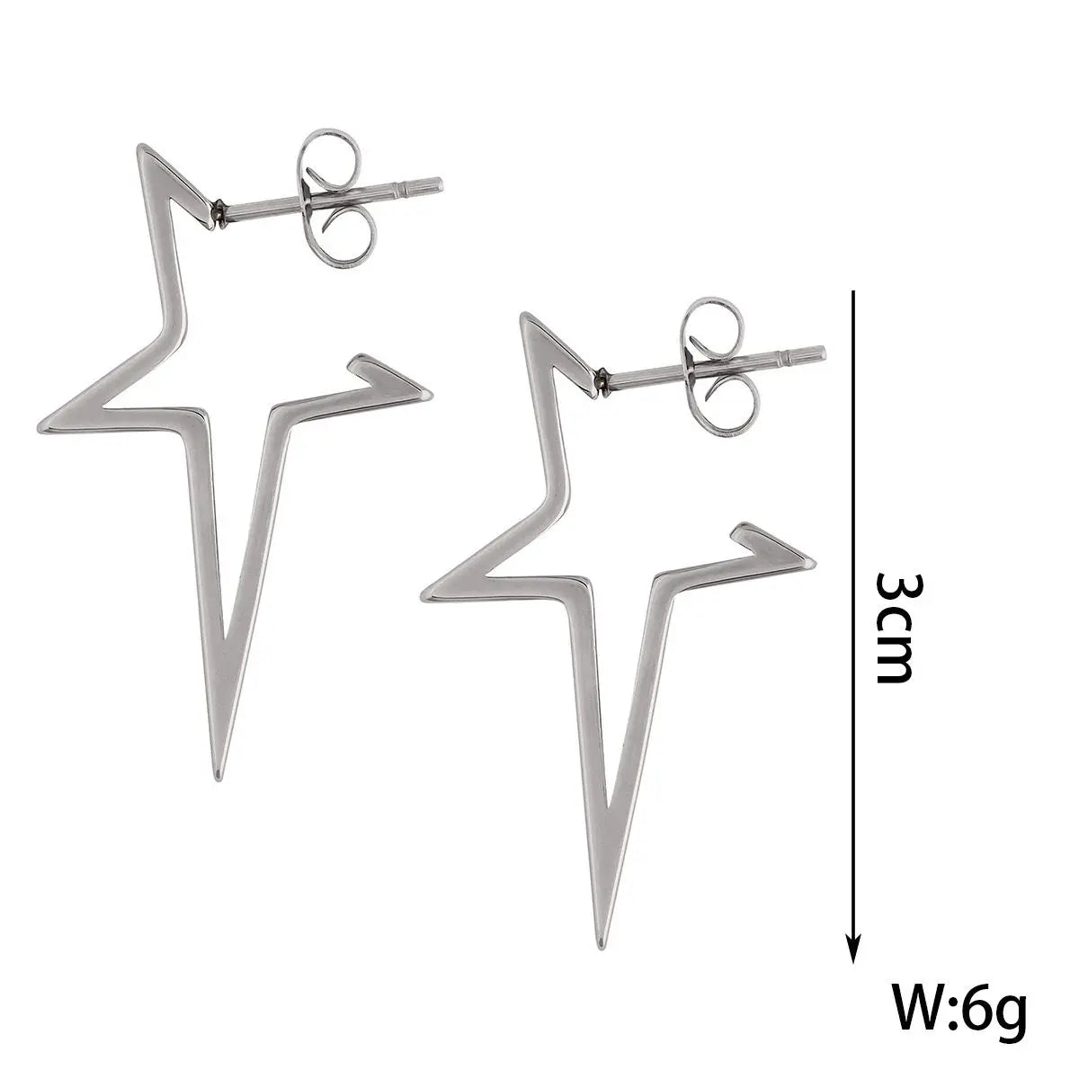Harajuku Punk Big Star Earrings for Cool Y2K Style Trend - Smarsty