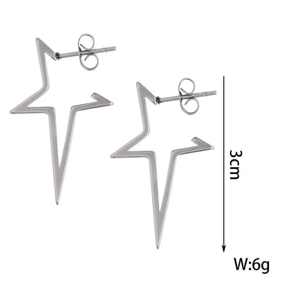 Harajuku Punk Big Star Earrings for Cool Y2K Style Trend - Smarsty