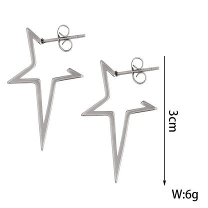 Harajuku Punk Big Star Earrings for Cool Y2K Style Trend - Smarsty