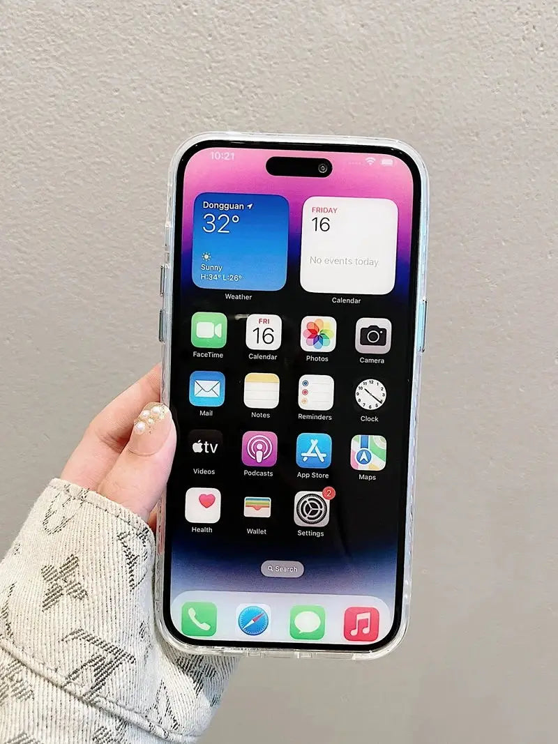 Luxury Flower Glitter Laser Phone Case For iPhone 17 Air 16 Pro Max 15 14 Plus 13 12 11 Diamond Shockproof Lens Protection Cover