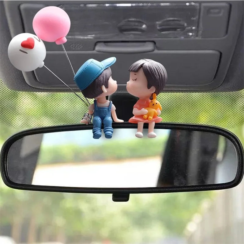 Cute Couple Car Ornament Balloon Figurine For Dashboard - Smarsty