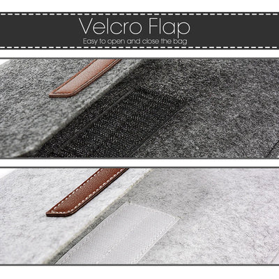 Wool Felt Laptop Sleeve 11 To 15.6 Inch With Mousepad - Smarsty
