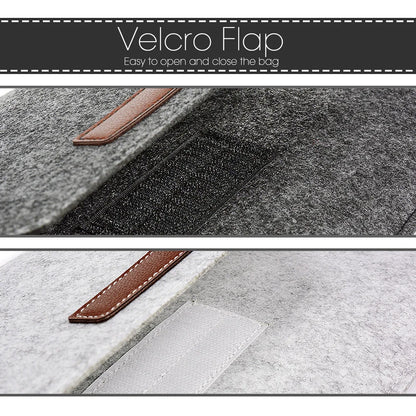 Wool Felt Laptop Sleeve 11 To 15.6 Inch With Mousepad