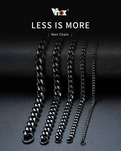 Vnox Men's Stainless Steel Cuban Link Chain Bracelet - Smarsty